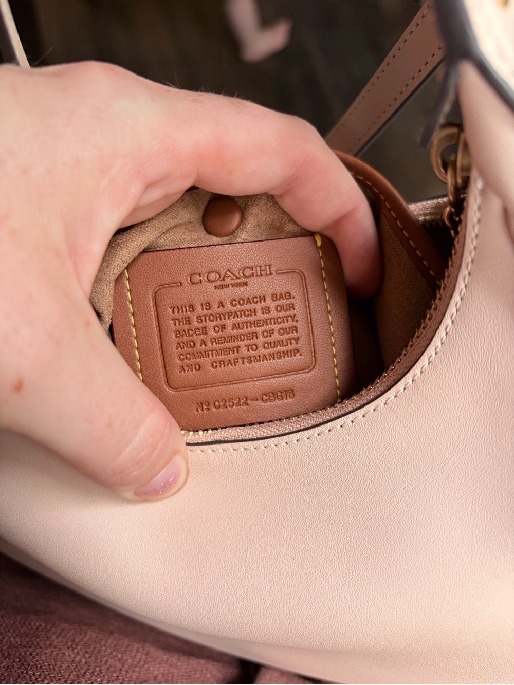 Coach Jonie 22 in Cream with brass hardware - Picture 6 of 6